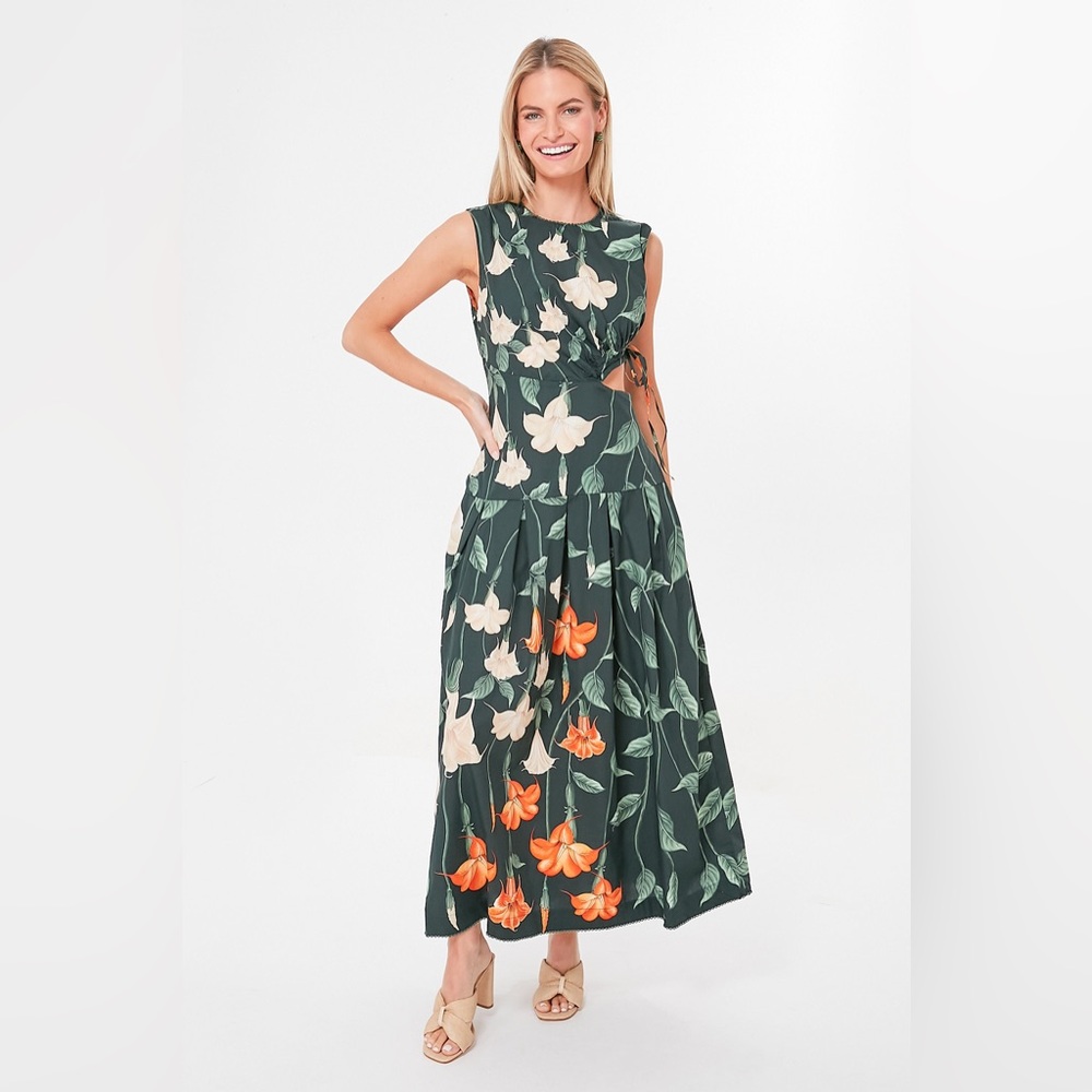 AGUA BY AGUA BENDITA Nocturno Otono Midi Dress - M